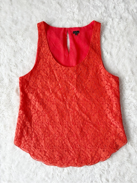 Talula Tops - Talula Aritzia Vermillion Lace Sleeveless Blouse MEDIUM Romantic Boho Preppy Y2K
